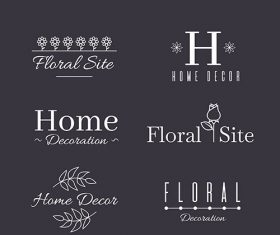 Wedding monogram logo templates collection vector