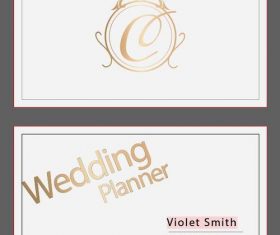 Wedding planner business card vector