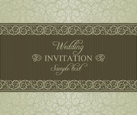 Wedding vector invitation card