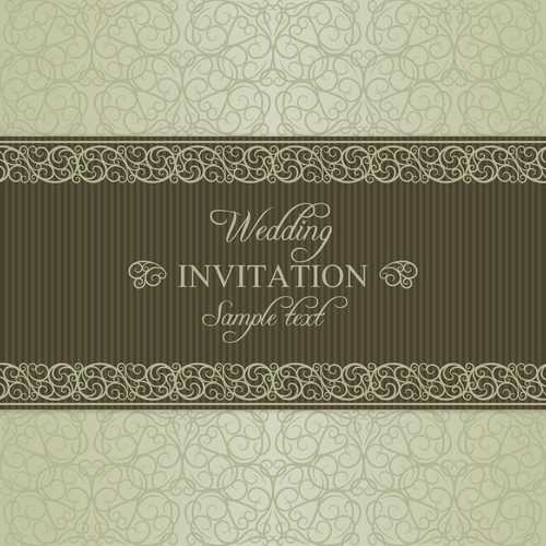 Wedding vector invitation card free download