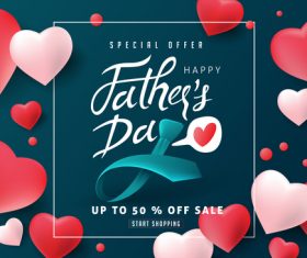 Wish fathers day vector