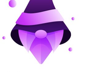 Wizard gradient logo vector