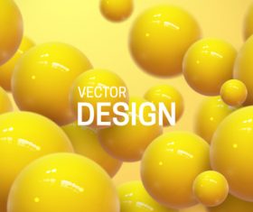 Yellow sphere abstract background vector