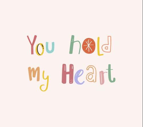You hold my heart motivating phrases vector