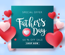 Best holiday promotion fathers day vector