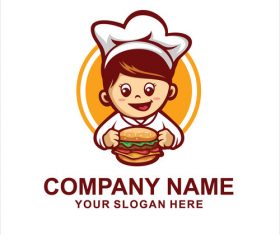burger chef logo vector