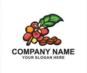 coffee beans logo vector