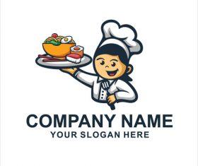 japan food chef logo vector