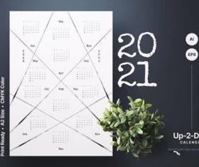 2021 Calendar Template vector