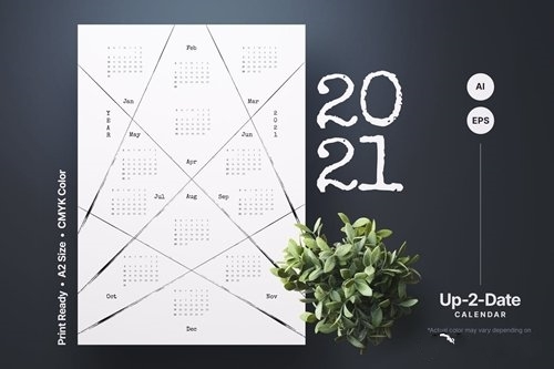 2021 Calendar Template vector