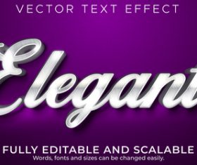 3d art editable text style effect vector