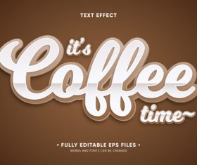 3d white font editable text style effect vector