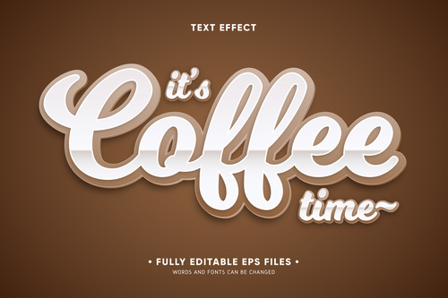 3d white font editable text style effect vector