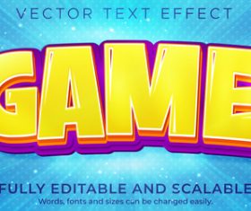 3d yellow editable text style effect vector