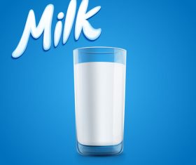 A cup of milk advertising background vector