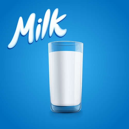 A cup of milk advertising background vector