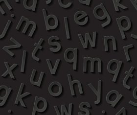 Alphabet black background vector
