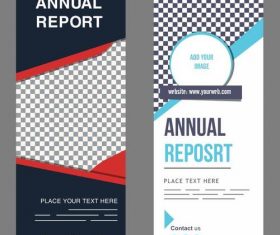 Annual report standee banner vector