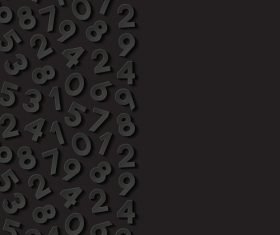 Arabic numerals black background vector