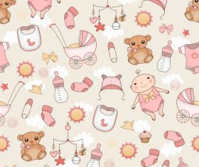 Baby element wallpaper background vector