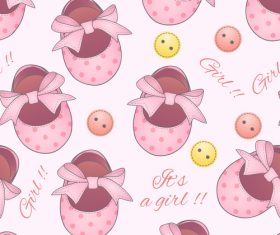 Baby elements seamless background vector