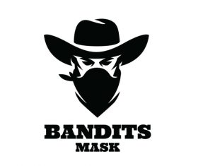 Bandits mask icon design vector