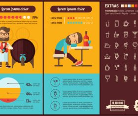 Bar infographic elements vector