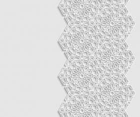 Beautiful pattern paper cut flower vector