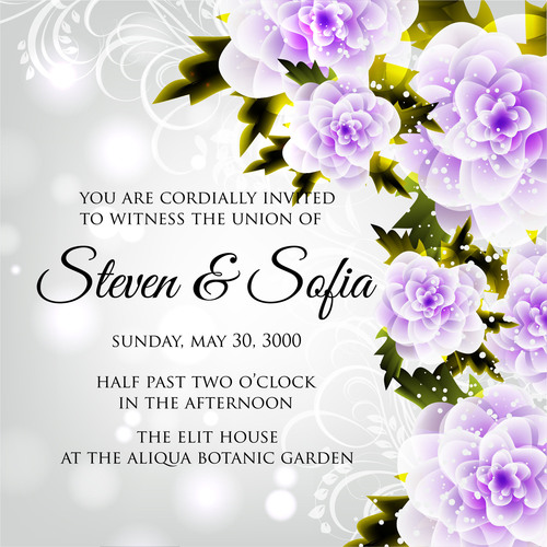 Beautiful wedding invitation card vector