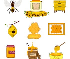 Beekeeping icon vector