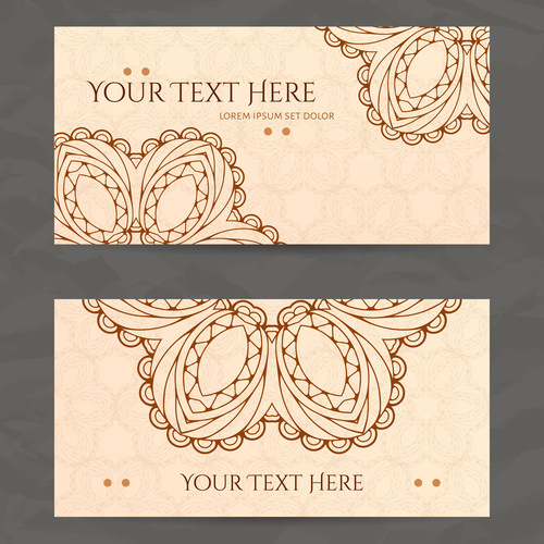 Beige company business card vector