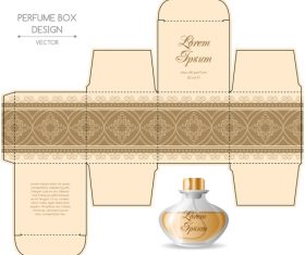 Beige packaging for perfumery in vector
