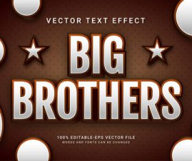 Big brothers vector text effect