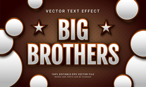Big brothers vector text effect