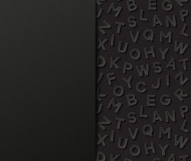 Black alphabet background vector