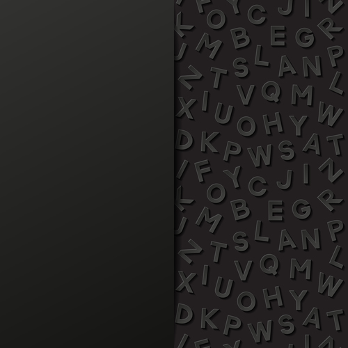 Black alphabet background vector