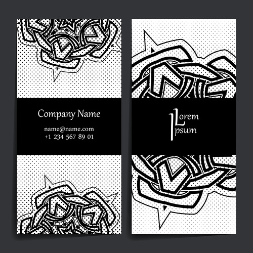 Black and white background company business card vector