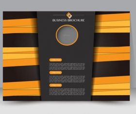 Black and yellow business brochure vector