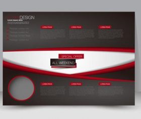 Black business advertising template vector