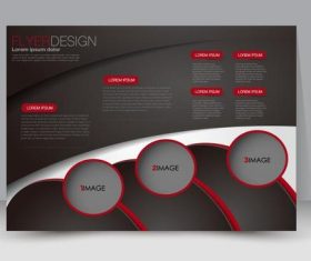 Black geometric business advertising template vector