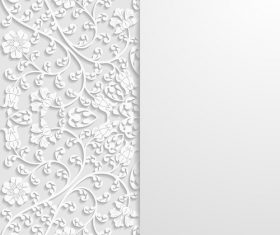 Blooming flower carved art ornament vector