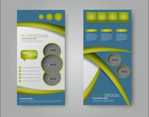Blue and grass green background business advertising template vector