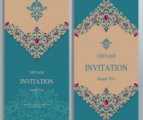 Blue background invitation card vector