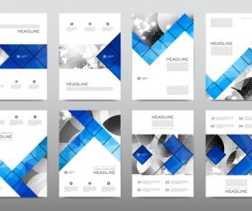 Blue business flyer vector