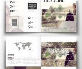 Blur background business brochure template vector