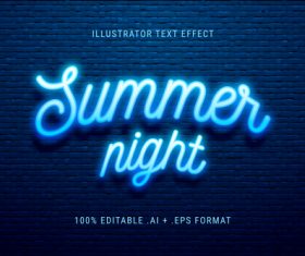 Bright blue 3d font editable text style effect vector