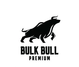 Bulk bull business logo design vector