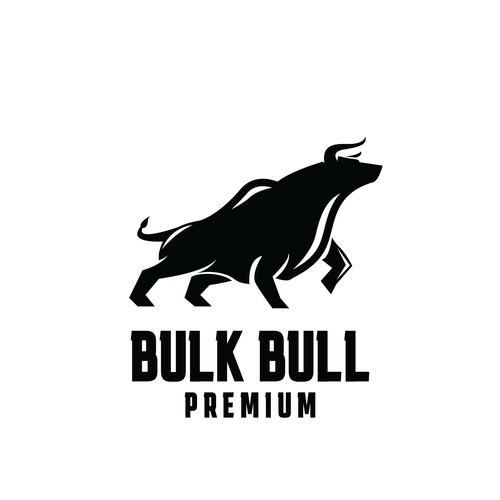 Bulk bull business logo design vector