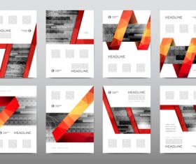 Business flyer set vector