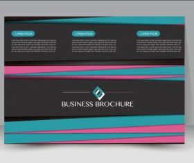 Business promote brochure design vector